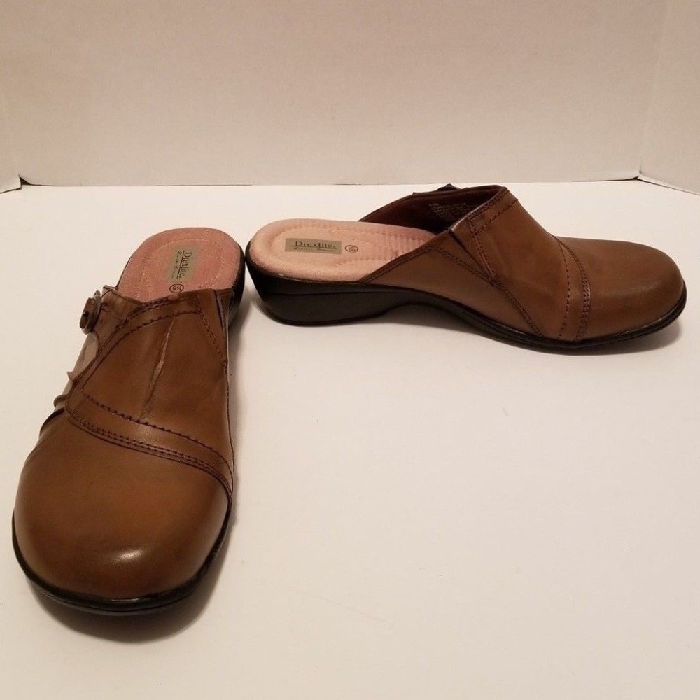 Drexlite Women's Leather Mules Sz 9.5M.